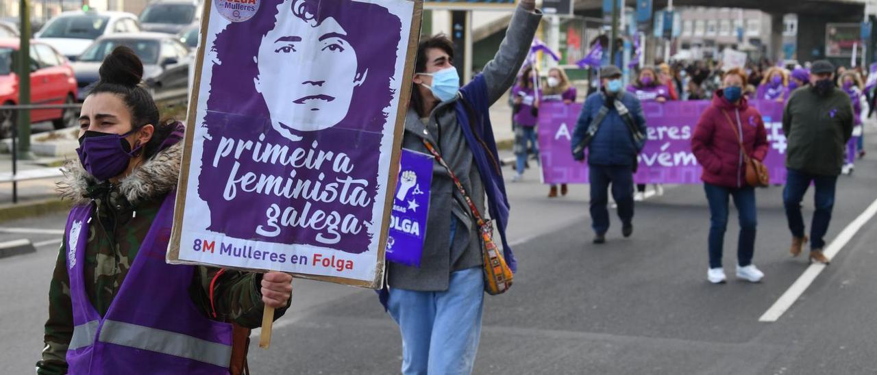 Manifestación del pasado 8-M en A Coruña. |  // VÍCTOR ECHAVE