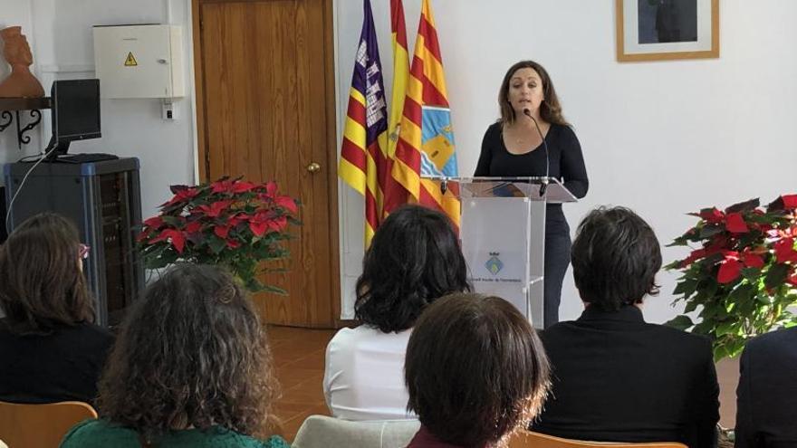 Alejandra Ferrer, durante el acto de celebración de Día de la Constitución.