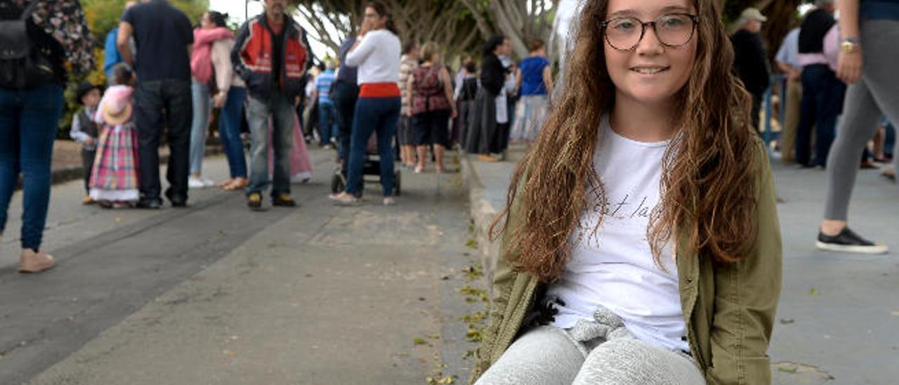 Laura Alemán Martín, ayer, en el parque urbano de San Juan.