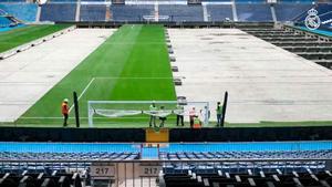 El vídeo viral del césped retráctil del estadio Santiago Bernabéu