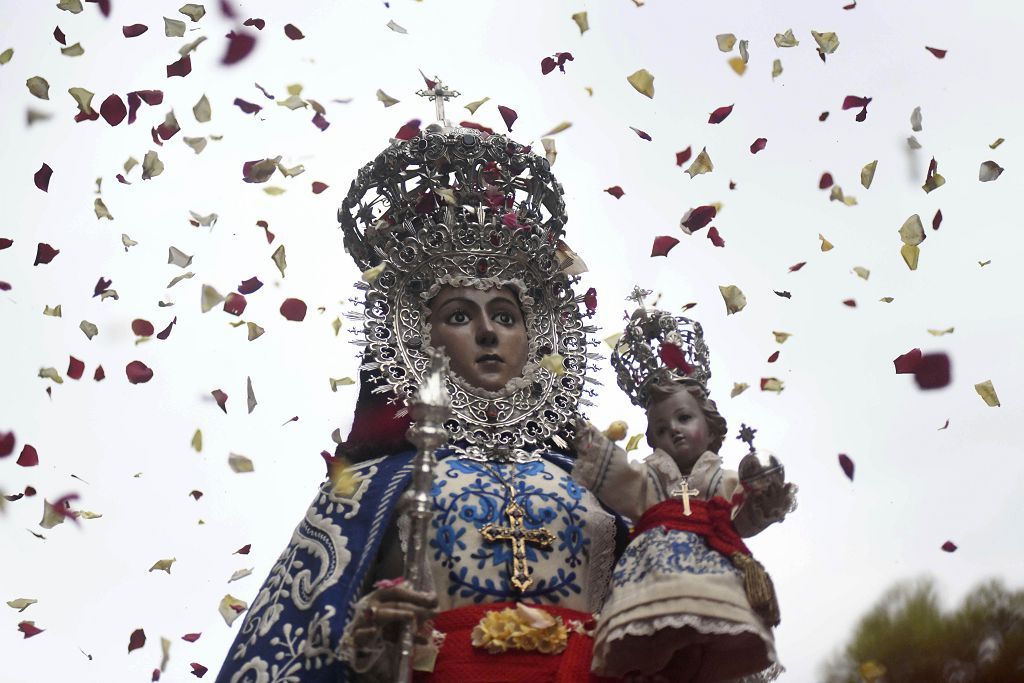 Romería de Murcia: Misa previa y primer tramo del recorrido