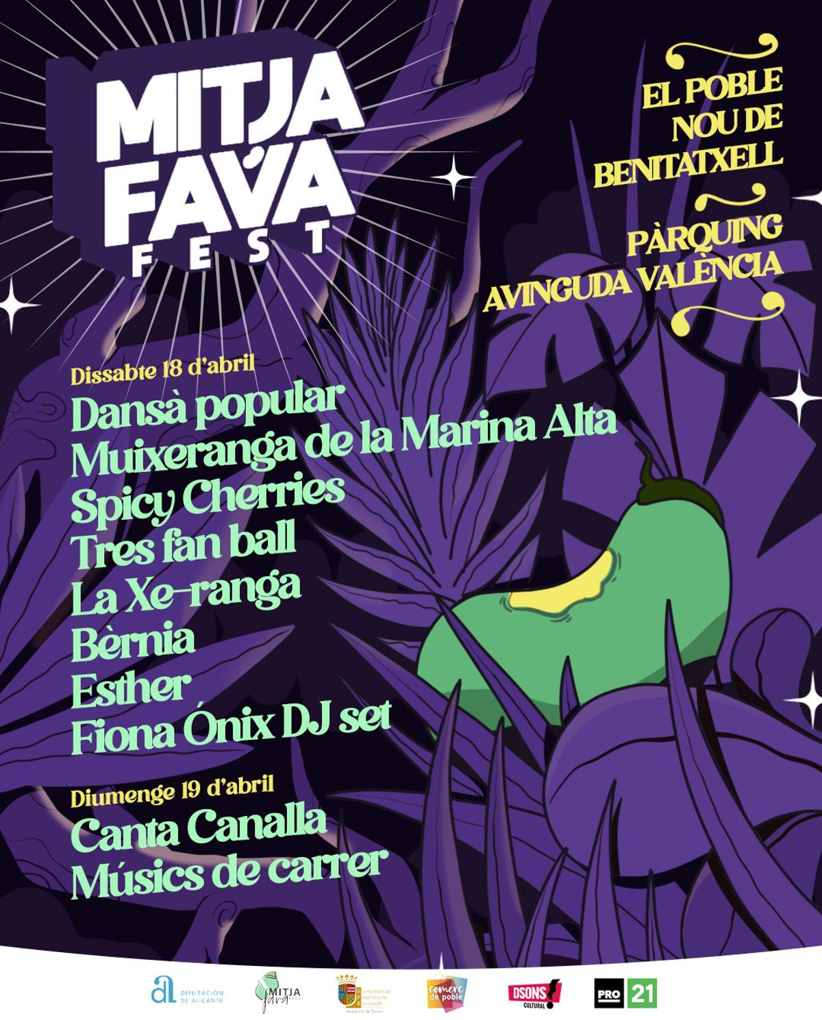 El cartel del Mitjafava Fest
