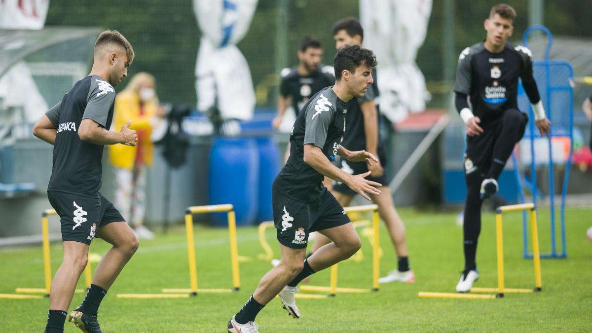 Pimer entrenamiento de la pretemporada del Dépor 2021-2022