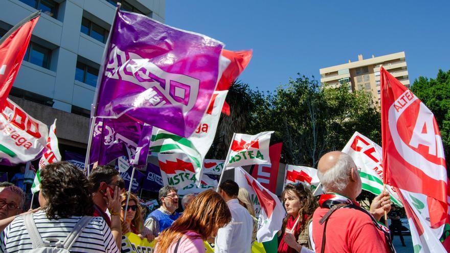 Protesta de profesores andaluces por la falta de personal