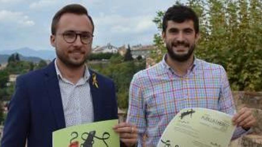 El president del Foment, Gil Vilarasa, i Lluís Vall, regidor de Cultura