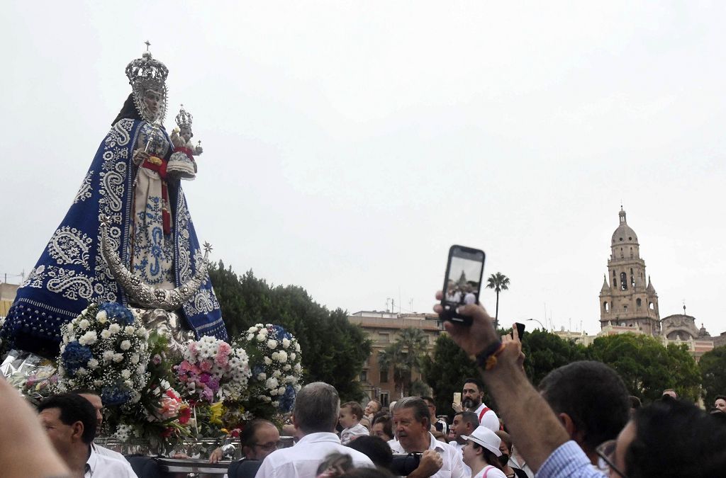 Romería de Murcia: Misa previa y primer tramo del recorrido