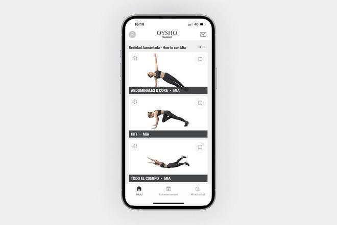 Mia es la entrenadora virtual de Oysho Training