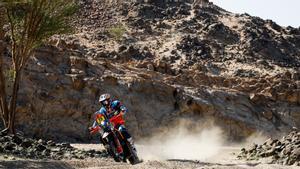 Edgar Canet, durante la primera etapa del Dakar 2026