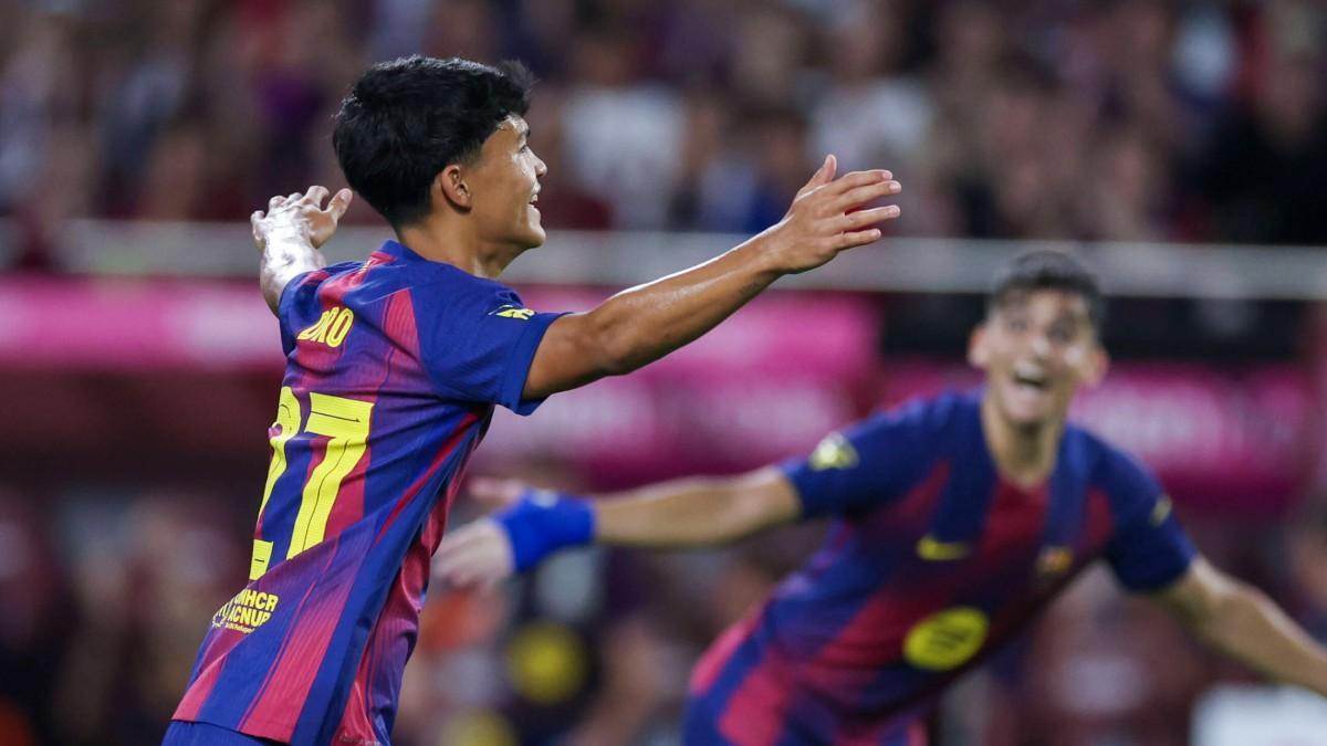 Dro celebra con euforia el gol que aniotó contra el Kobe