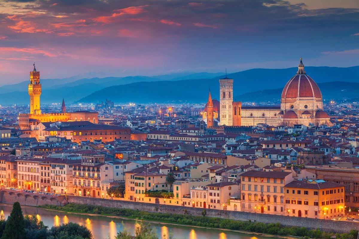 Florencia novatos - Vista general ciudad atardecer