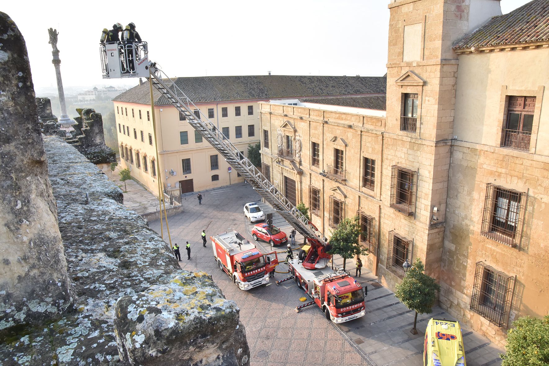 Simulacro de incendio en la Mezquita-Catedral de Córdoba