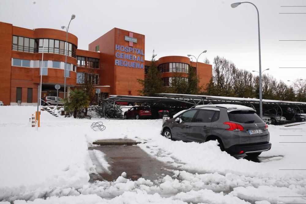 Efectos del temporal de nieve en Requena