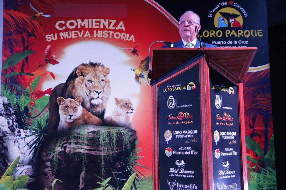 Delia Padrón Inauguración del Lion's Kingdom, la exhibición de los leones africanos, en Loro Parque