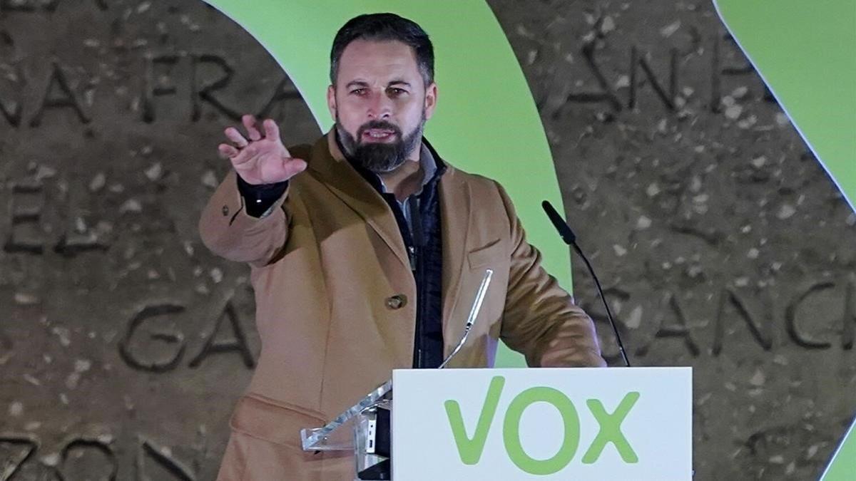 Santiago Abascal en el cierre de campaña de las elecciones 10-N.