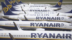 Archivo - Aviones de la aerolínea Ryanair.