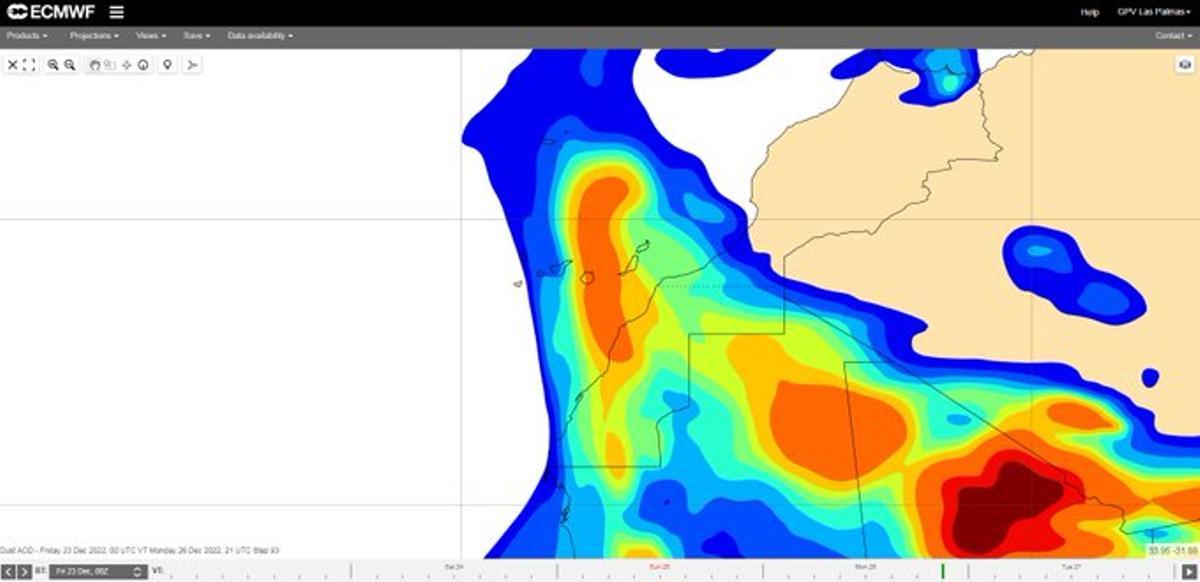 Cambia el tiempo en Canarias: Calima, lluvias y frío a partir del lunes