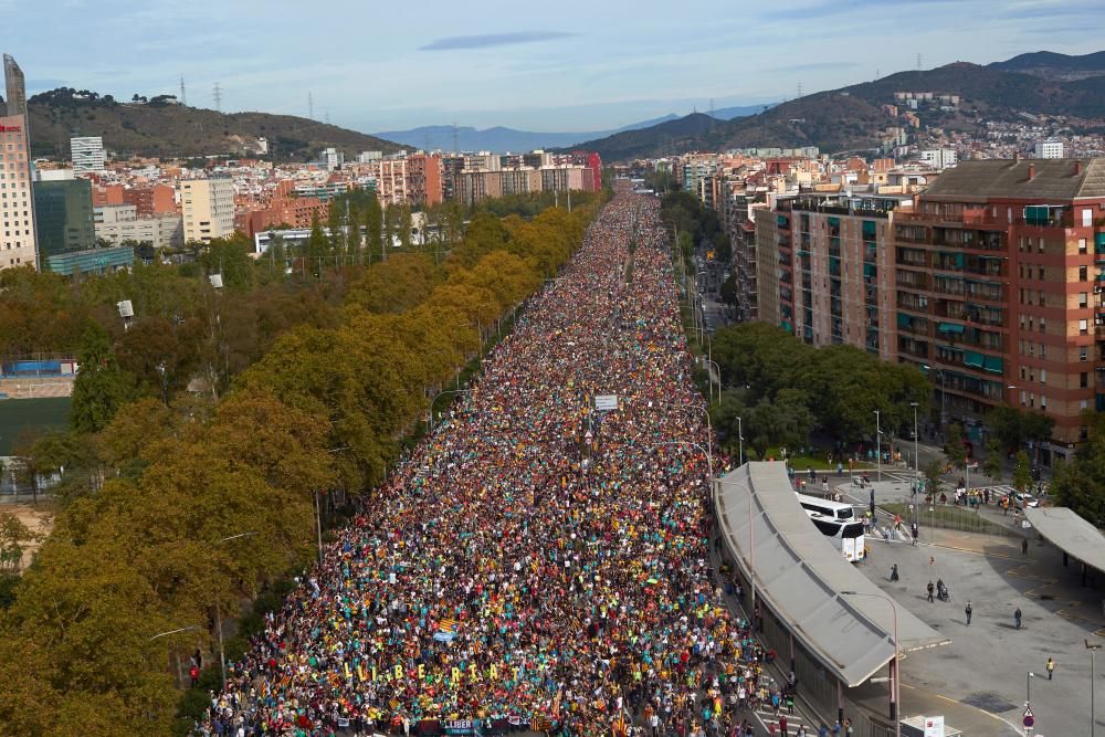 Les marxes per la llibertat inunden Barcelona