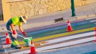 PP y Vox borran los colores del colectivo LGTBI de un paso de peatones en Calvià