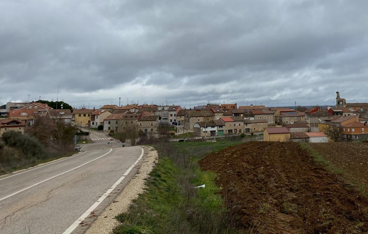 Perspectiva del pueblo de Cardeñajimeno, en el alfoz de Burgos.