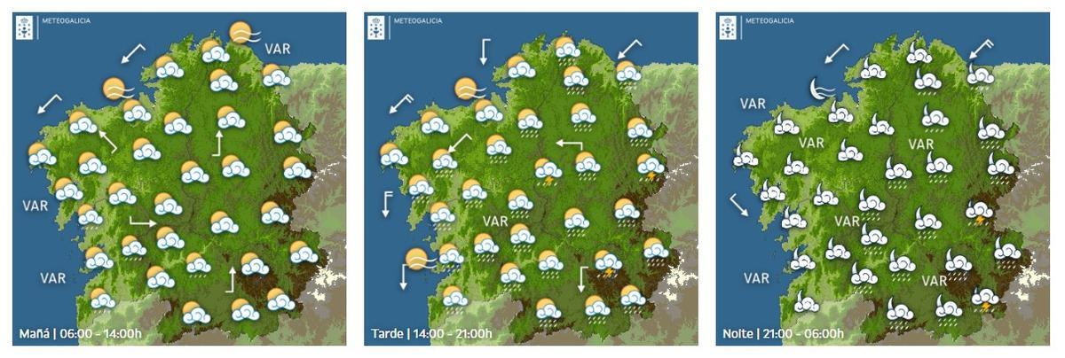 Previsión de MeteoGalicia para el lunes