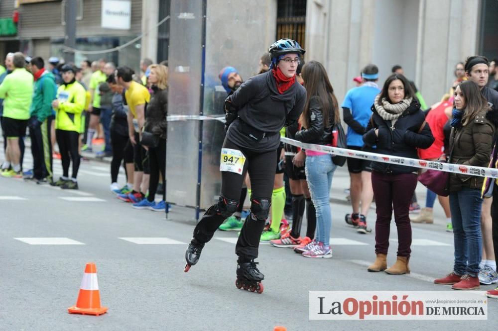 Murcia Maratón. Patinadores en carrera