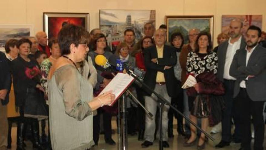 Inauguración de la exposición, ayer.