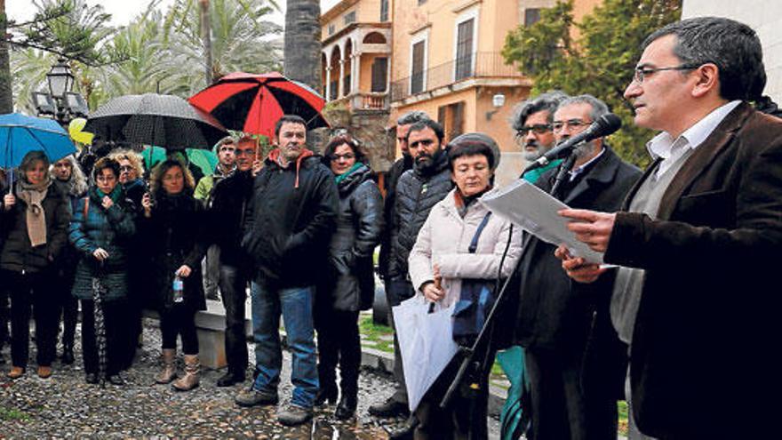 Protesta de directores en noviembre de 2013.