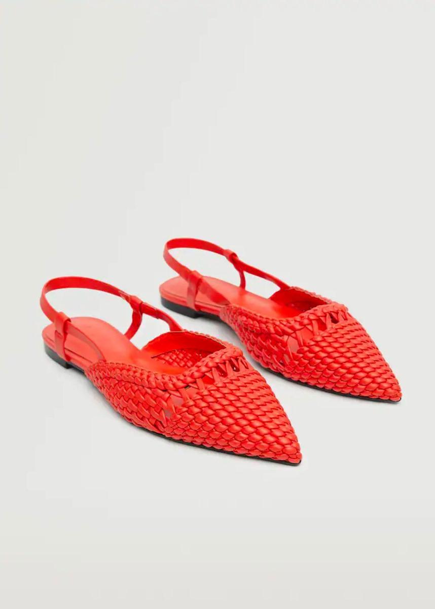 Zapatos planos trenzados de Mango Outlet