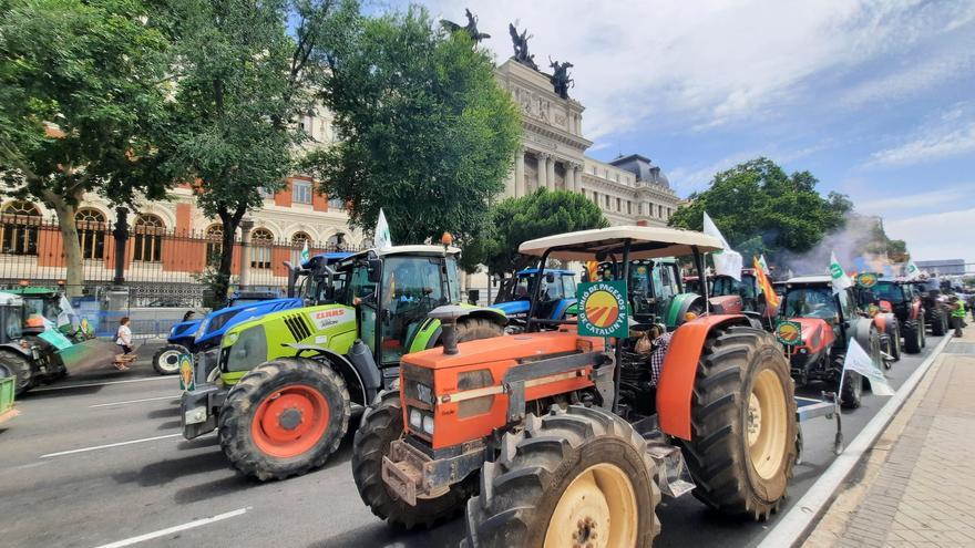EN IMATGES | Tractorada de pagesos catalans a Madrid per reclamar ajuts per la sequera