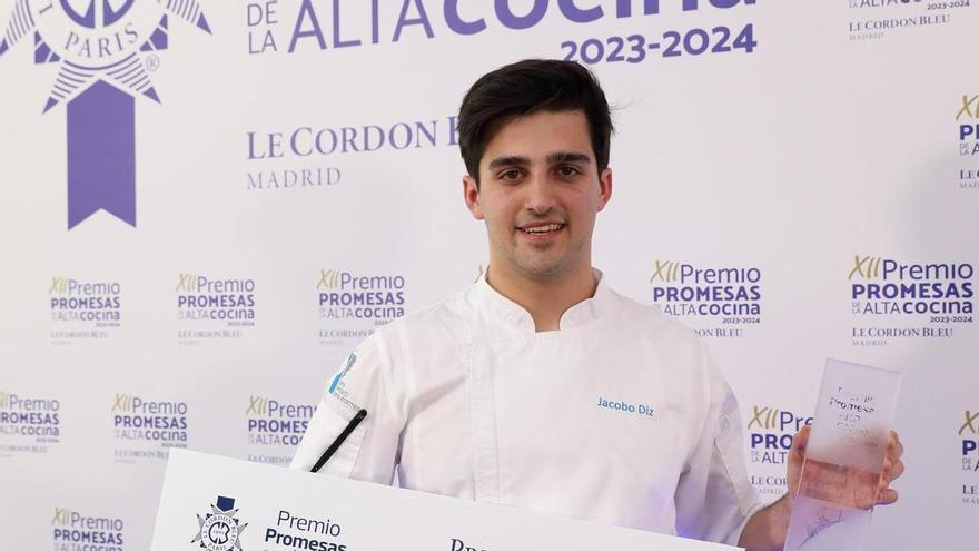 Jacobo Diz, estudiante del CIFP Paseo das Pontes en A Coruña, ganador del XII Premio Promesas de la alta cocina