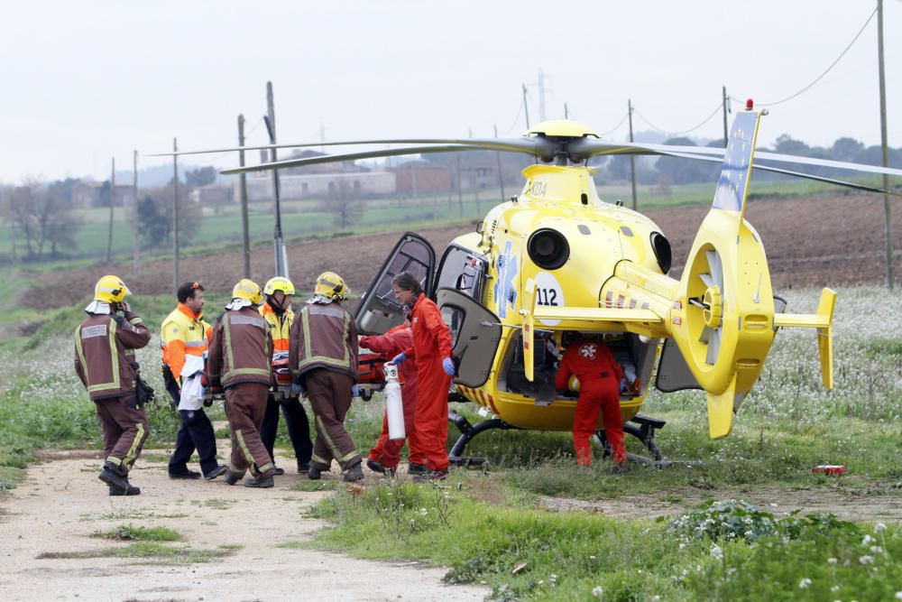 Accident frontal a Vidreres