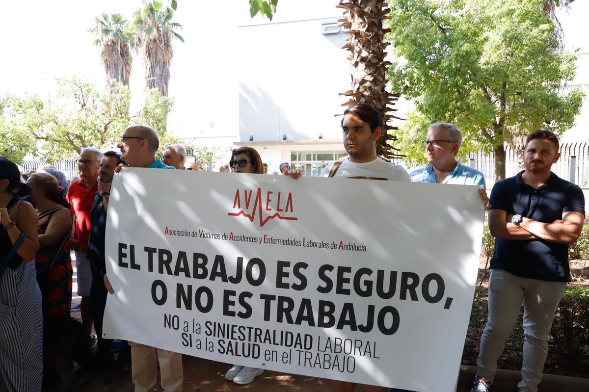 Concentración contra la siniestralidad laboral en Córdoba, en una imagen de archivo.