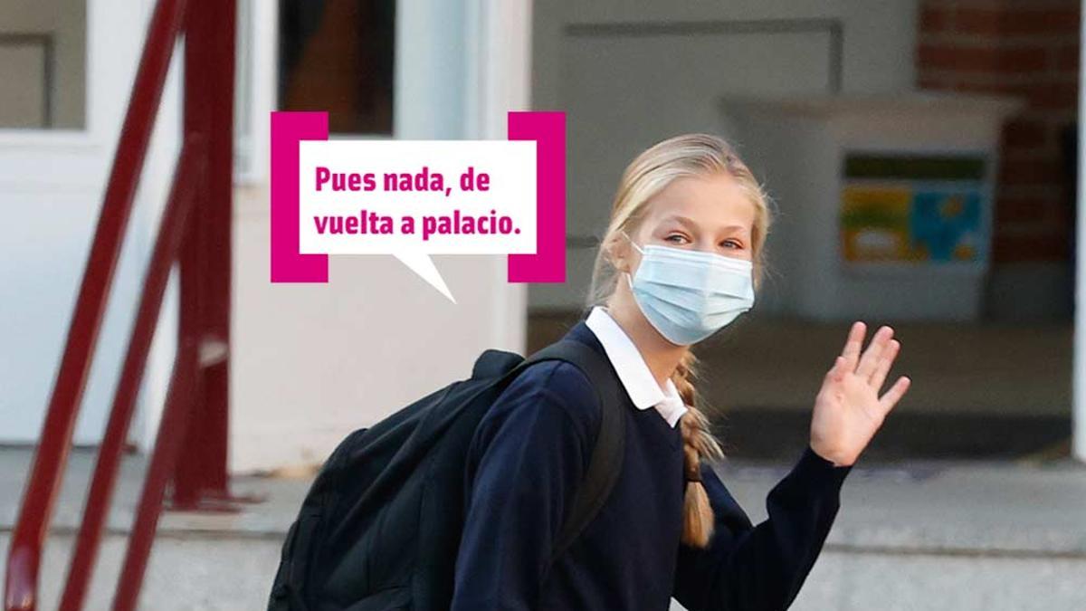 La princesa Leonor llegando a su colegio el primer día de clase