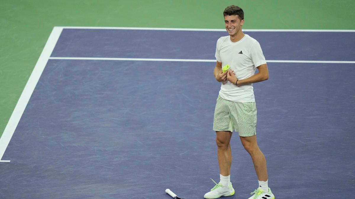 Luca Nardi, después de dar la sorpresa y eliminar a Novak Djokovic en Indian Wells