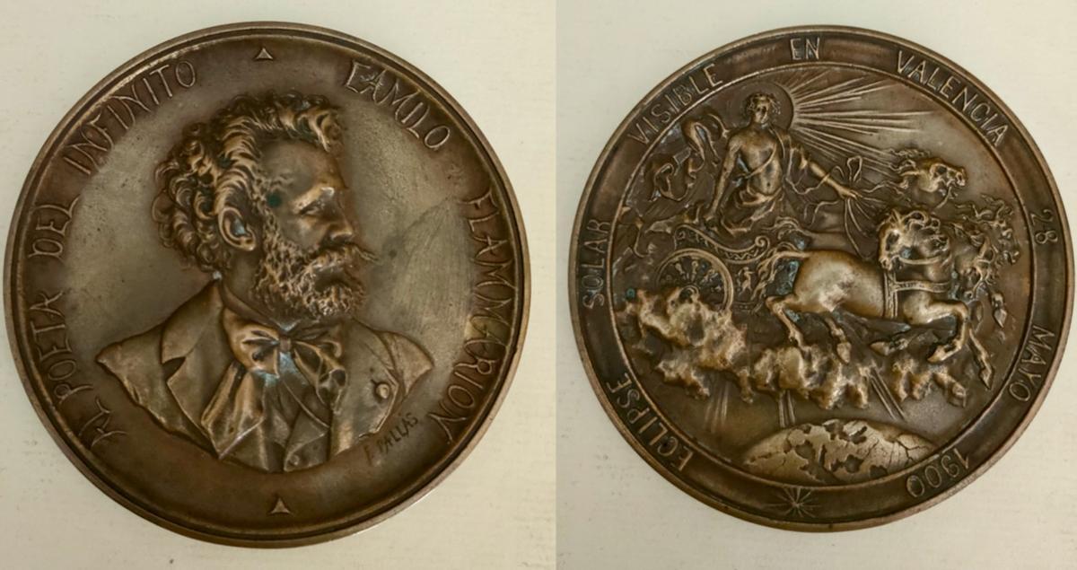 La moneda conmemorativa dle eclipse de 1900