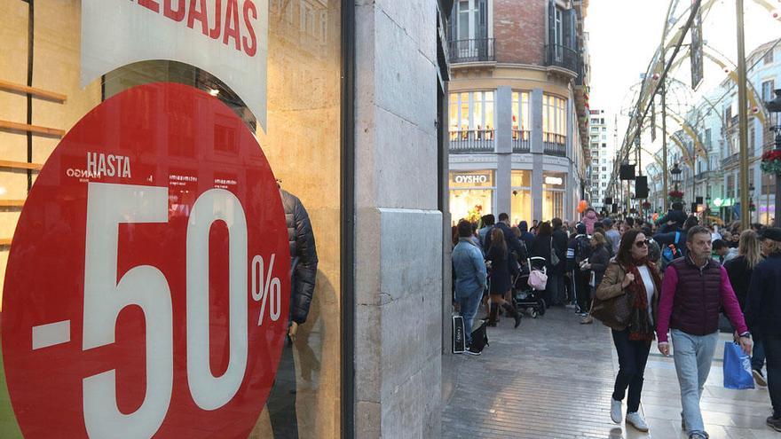 Una imagen de las rebajas de invierno del pasado año en el Centro de Málaga.