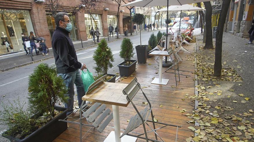 Una terrassa del carrer Joan Maragall.