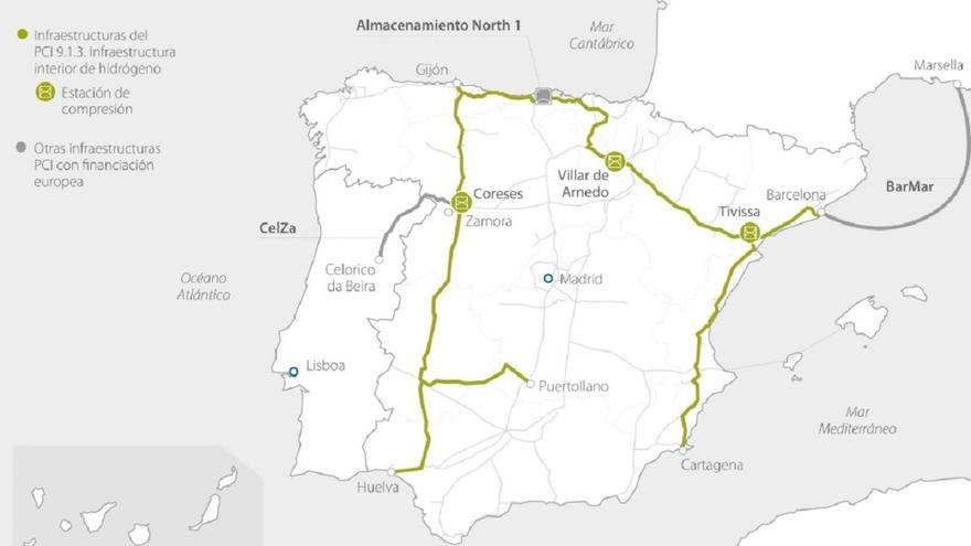 Dos tramos de 500 kilómetros conectarán Montesa con el gran corredor de hidrógeno verde
