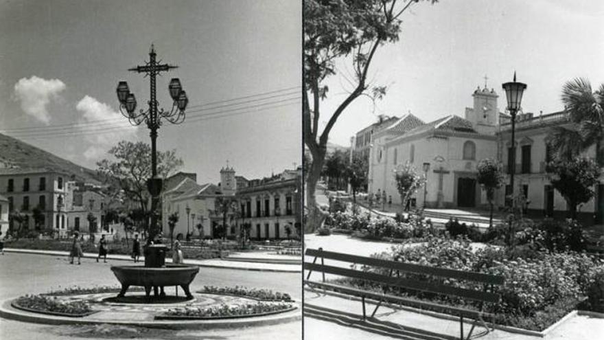 Dos vistas del Jardín de los Monos, ya sin monos, en los años 60.