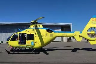 Trasladan en helicóptero a un vecino de Cálago tras sufrir un infarto