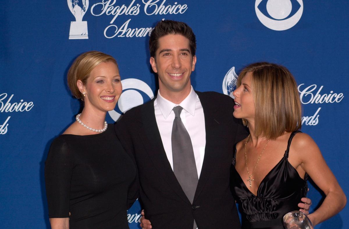 Lisa Kudrow, que interpretaba a Phoebe, David Schwimmer, que dio vida a Ross, y Jennifer Aniston, que hizo de Rachel en 'Friends'.