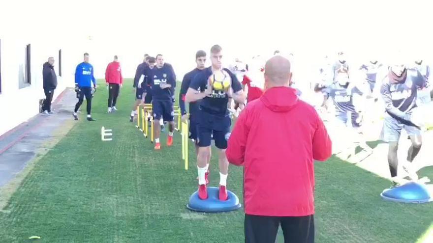 Intensidad en el entrenamiento del Valencia