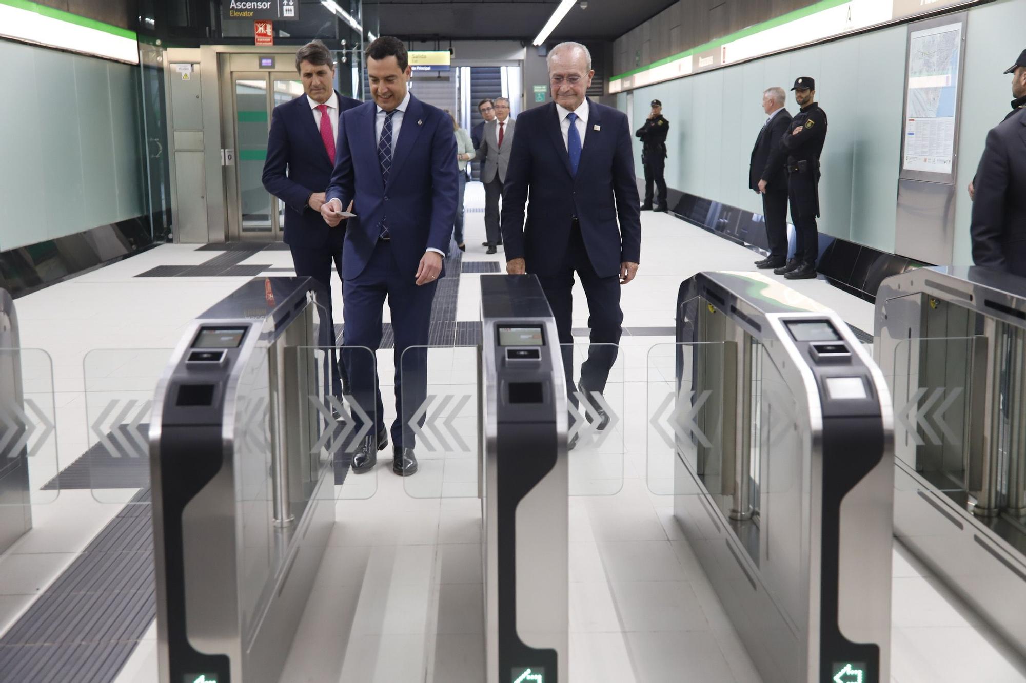 Inauguración de la ampliación del metro de Málaga hasta el Centro