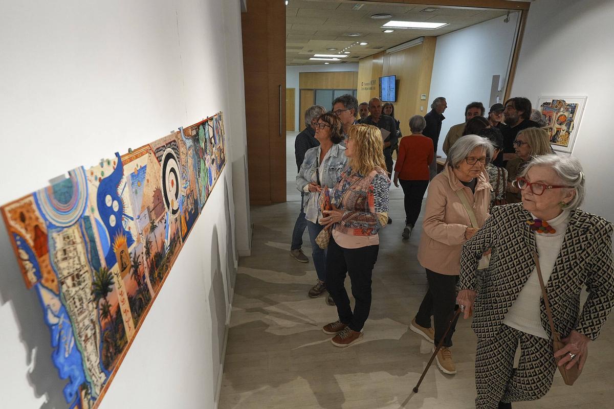 Les imatges de la presentació de l'exposició ed Manel Bayo i Evdokim Perevalsky, a la Fundació Valvi