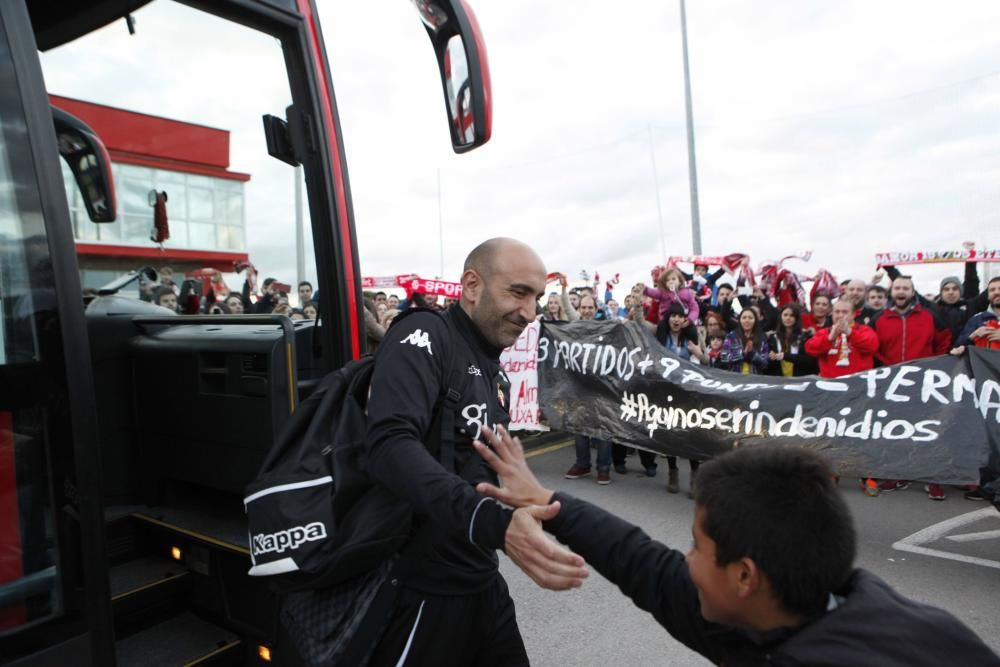 Recibimiento al Sporting en Mareo