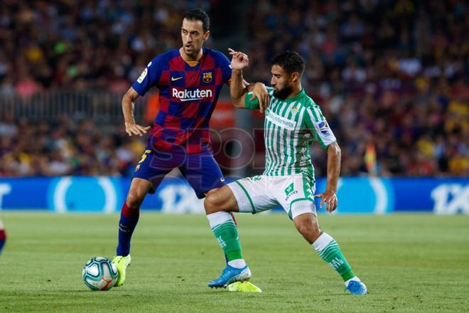 Imágenes del partido entre el FC Barcelona,5 - Betis, 2 correspondiente a la jornada 02 de LaLiga Santander y que se ha disputado en el Camp Nou, Barcelona.