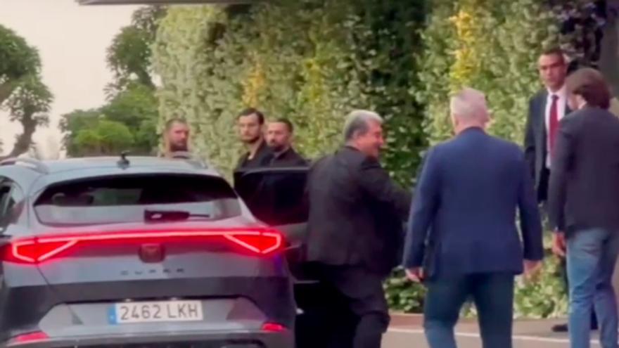 Así ha llegado Joan Laporta a la cena del FC Barcelona