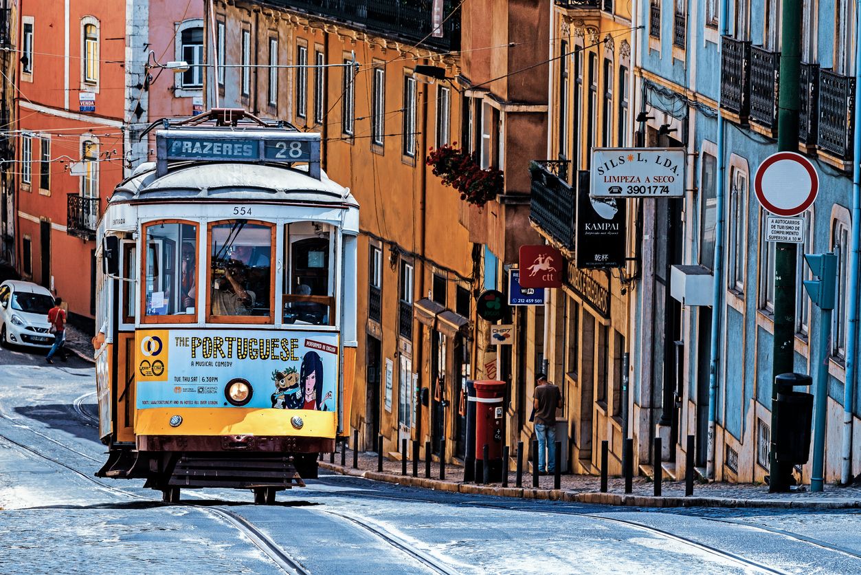 Tranvía 28 en Lisboa.