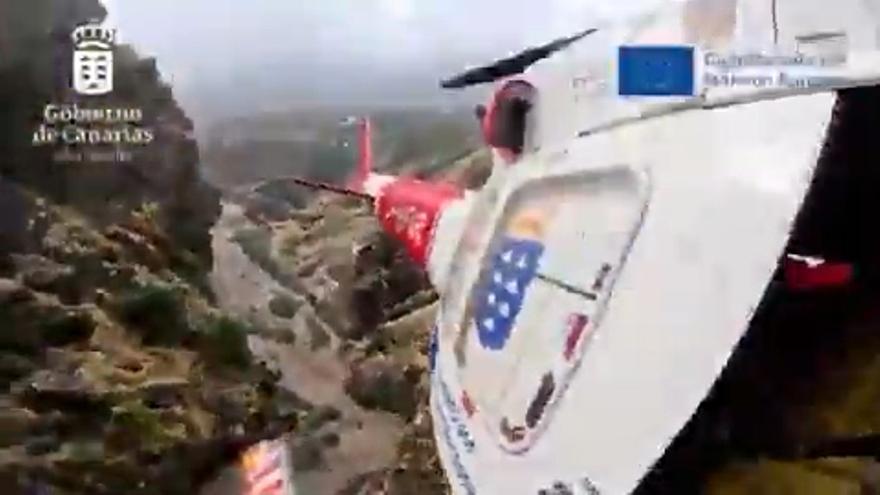 Rescate de unos senderistas en La Palma