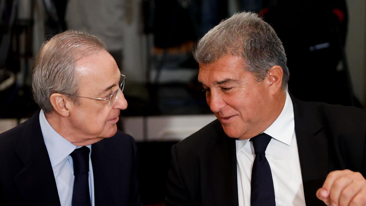 Florentino Pérez y Joan Laporta, en un momento en el que las relaciones eran cordiales